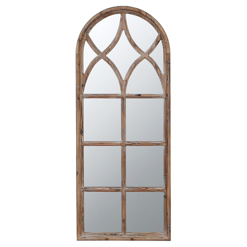 Fresno Arched Fir Wood Wall Mirror
