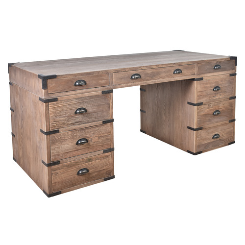 Belmont Reclaimed Elm Wood Office Desk