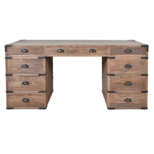 Belmont Reclaimed Elm Wood Office Desk