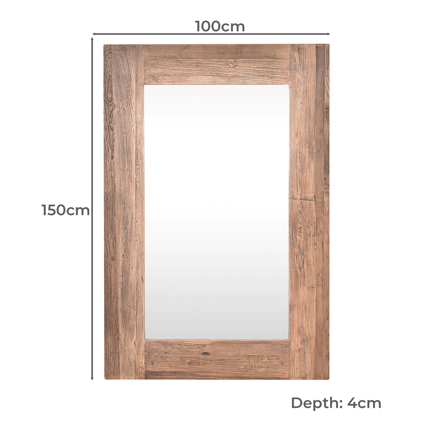 Winslow Reclaimed Elm Wood Wall Mirror