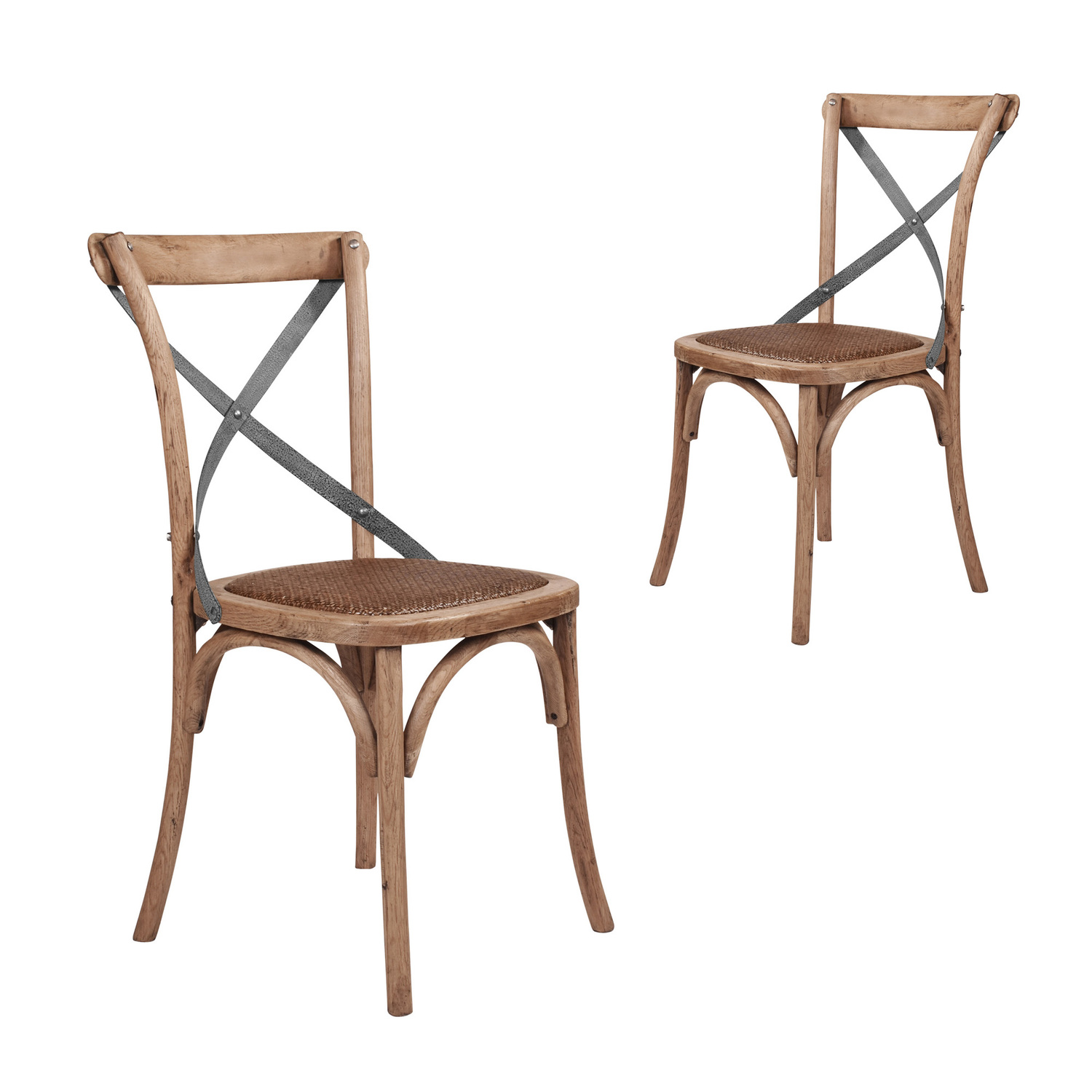 Cross-Back-Oak-Wood-Dining-Chairs