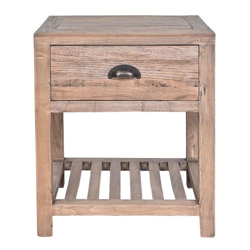 Pierce Reclaimed Oak Wood Side Table