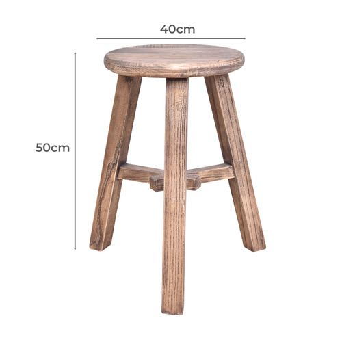 50cm Vivas Reclaimed Elm Wood Counter Stool