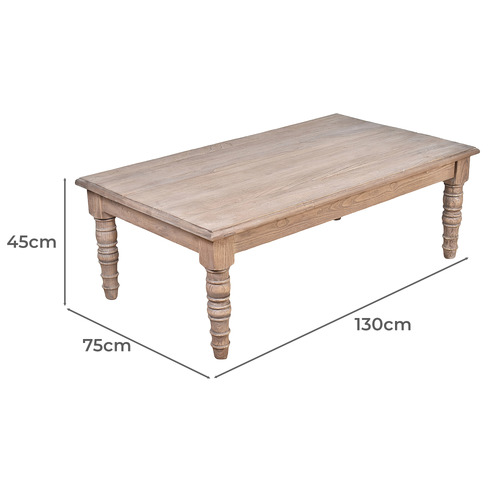 Jayla Reclaimed Elm Wood Coffee Table