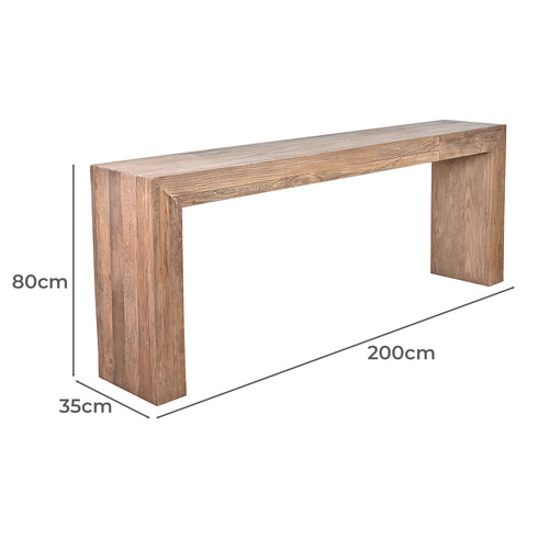 Abigale Reclaimed Elm Wood Console Table