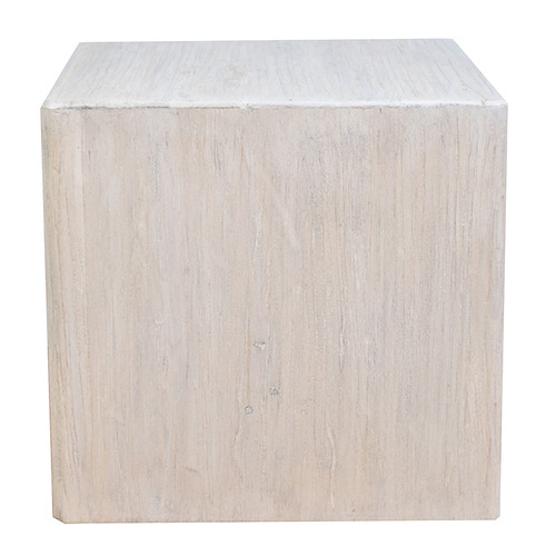 Mathis Recycled Elm Wood Side Table