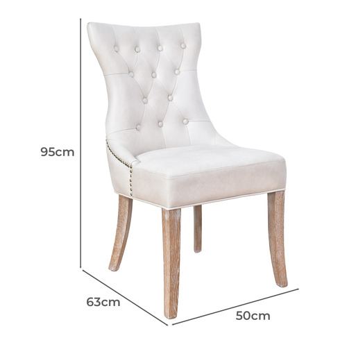 Angeni Cowhide Leather Dining Chair