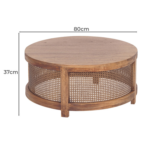 Bradford Round Mindi Wood Coffee Table