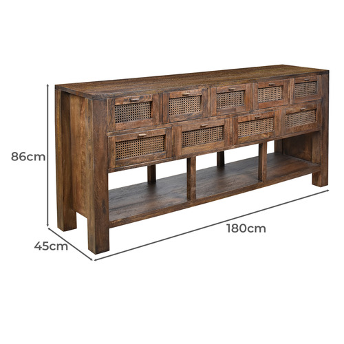 Bradford 9 Drawer Mango Wood Sideboard