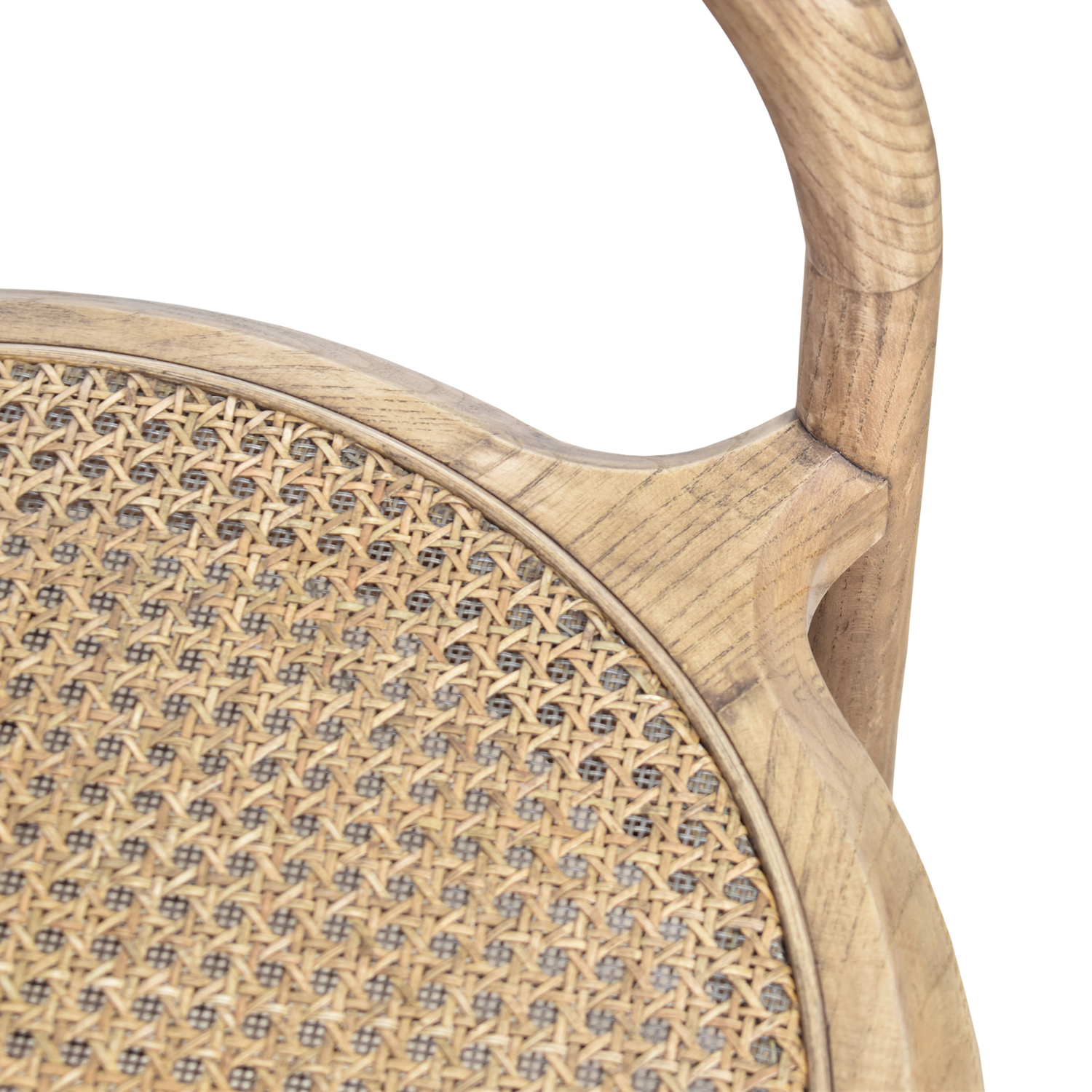 Emma Oak Wood & Rattan Dining Chair