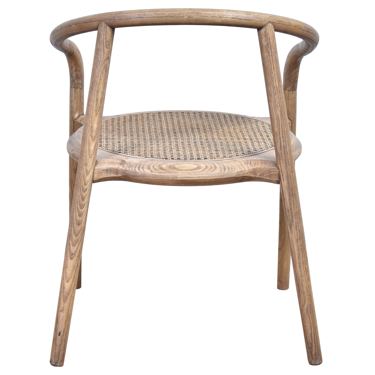 Emma Oak Wood & Rattan Dining Chair