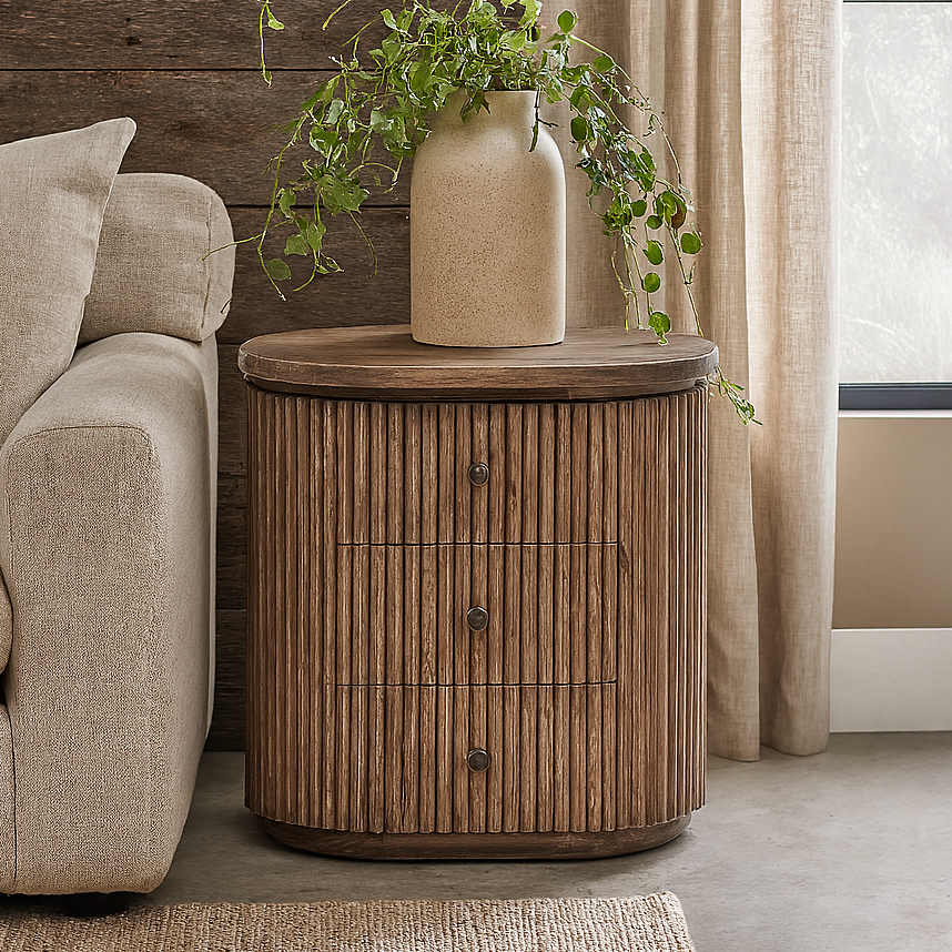 Giovan Reclaimed Elm Wood Side Table
