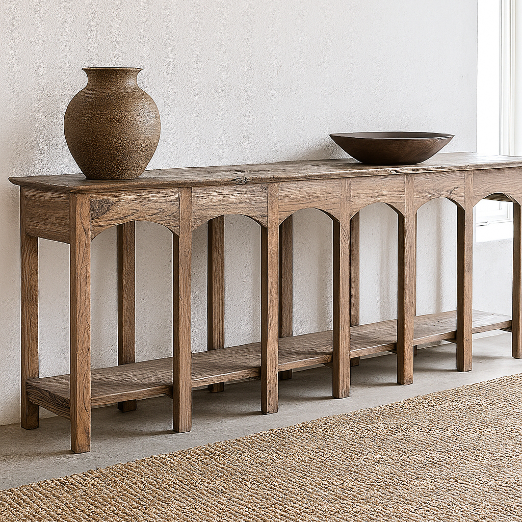 Therese Reclaimed Elm Wood Console Table