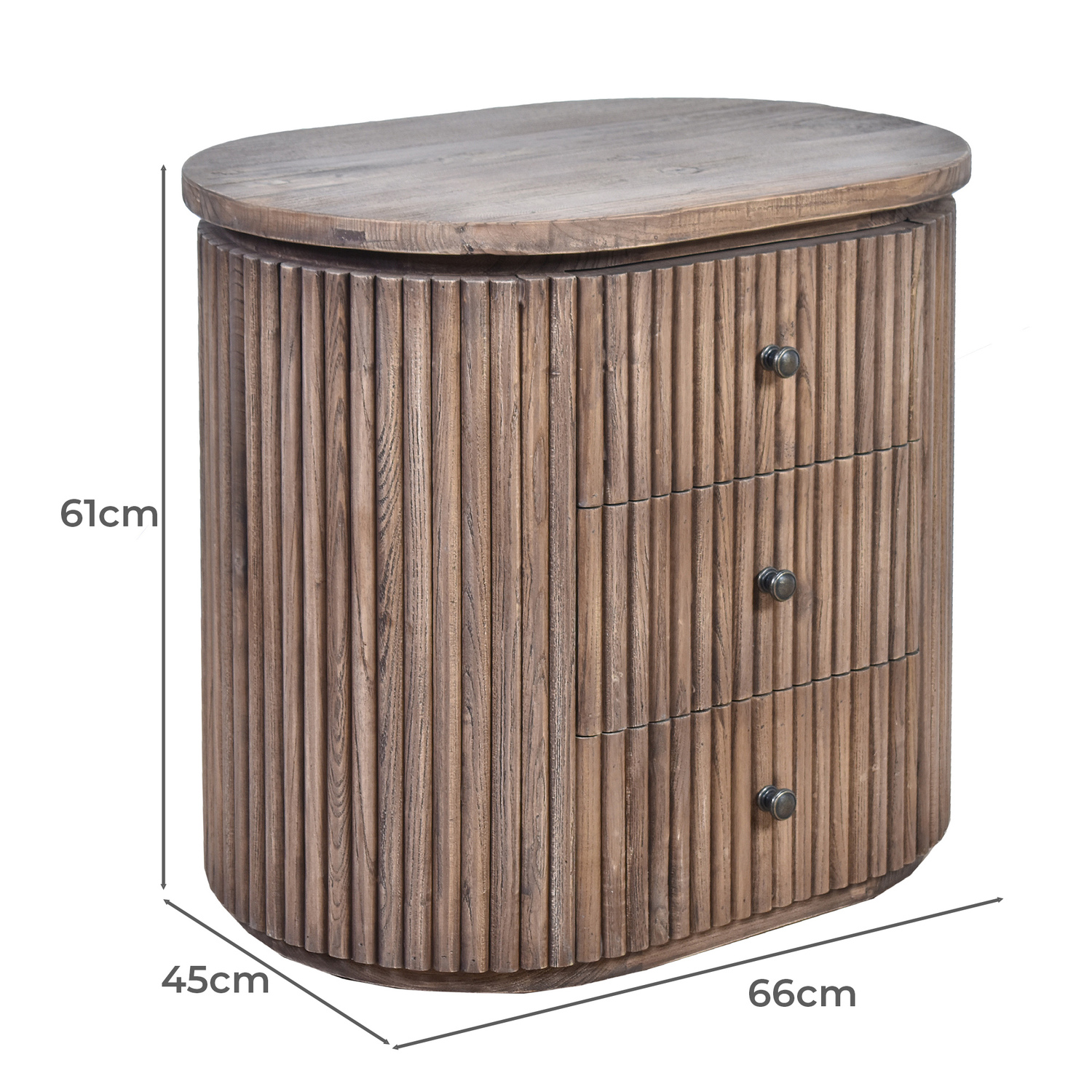 Giovan Reclaimed Elm Wood Side Table