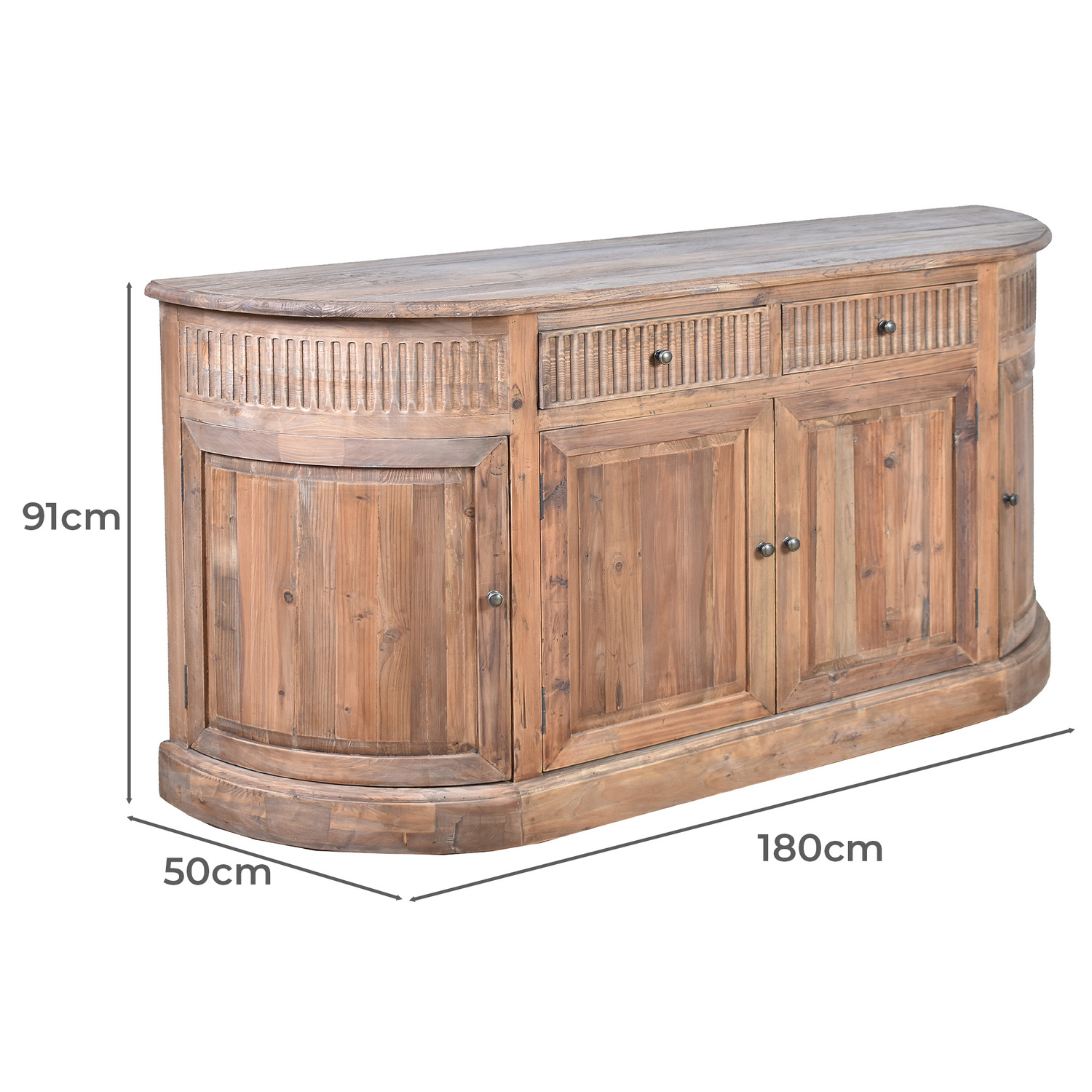 Clara Reclaimed Pine Wood & Elm Wood Sideboard