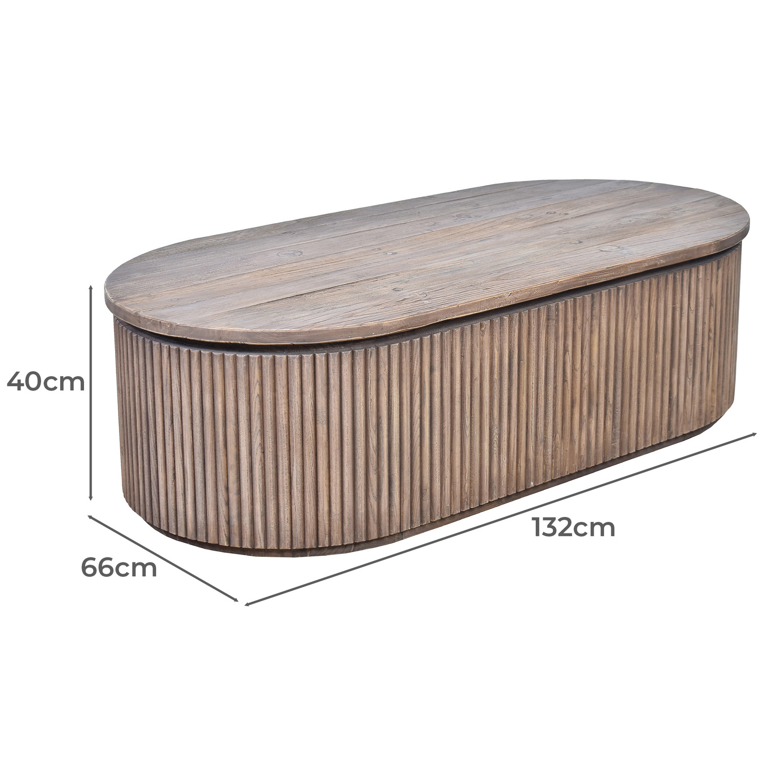 Giovan Reclaimed Elm Wood Coffee Table