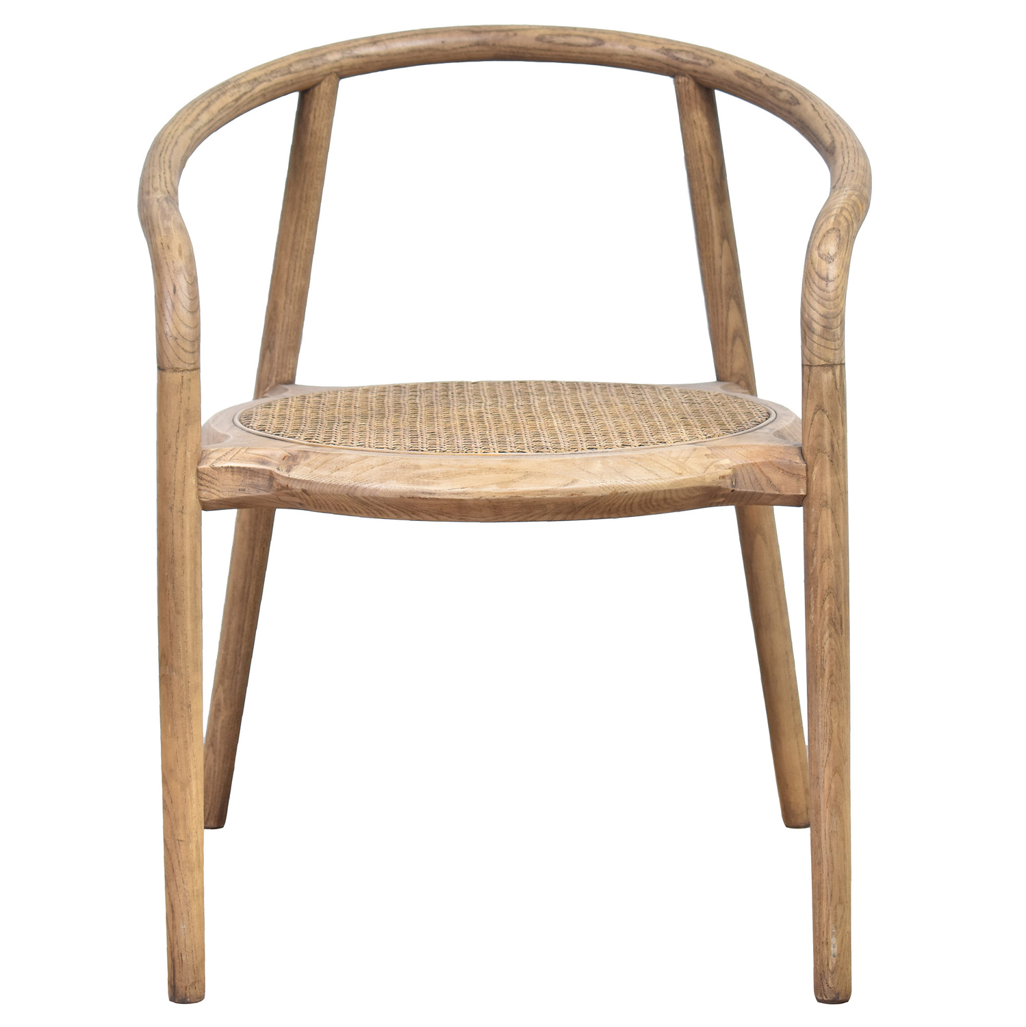 Emma Oak Wood & Rattan Dining Chair