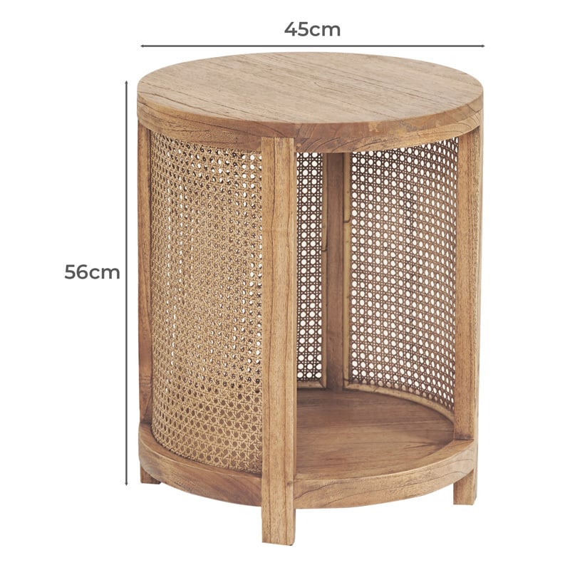 Bradford Mindi Wood Side Table