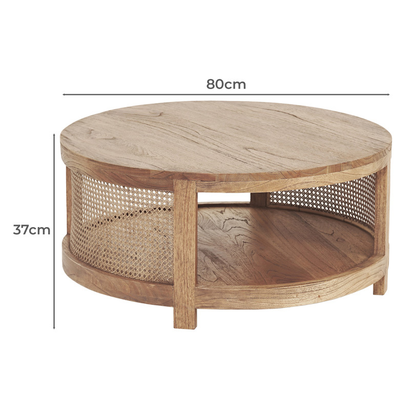Bradford Round Mindi Wood Coffee Table