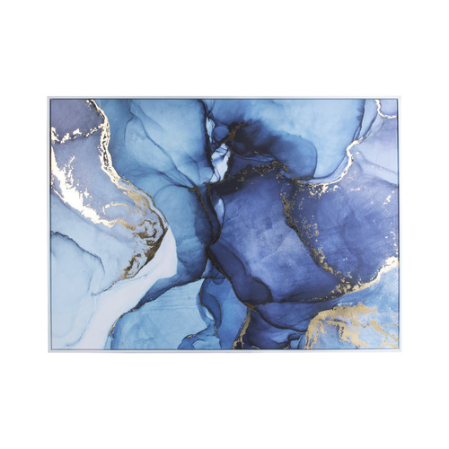 Cooper&CoHomewares Blue Gold Foil Framed Canvas Wall Art & Reviews