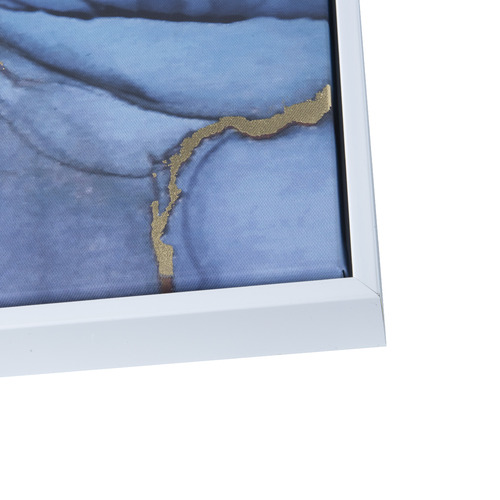 Cooper&CoHomewares Blue Gold Foil Framed Canvas Wall Art & Reviews
