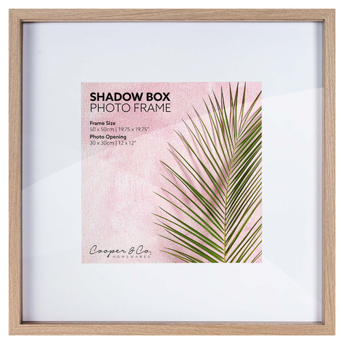12 x 12" Wooden Shadow Box Photo Frame