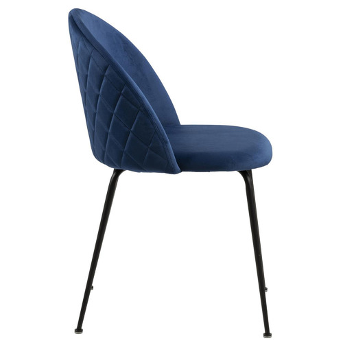 Cooper&CoHomewares Navy Leah Velvet Dining Chairs & Reviews Temple
