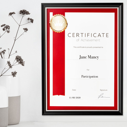 Maddison Lane Classic A4 Certificate Frames Temple & ster