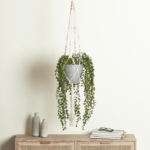 Maddison Lane 106cm Potted Faux Hanging Pearl Plant Temple & ster