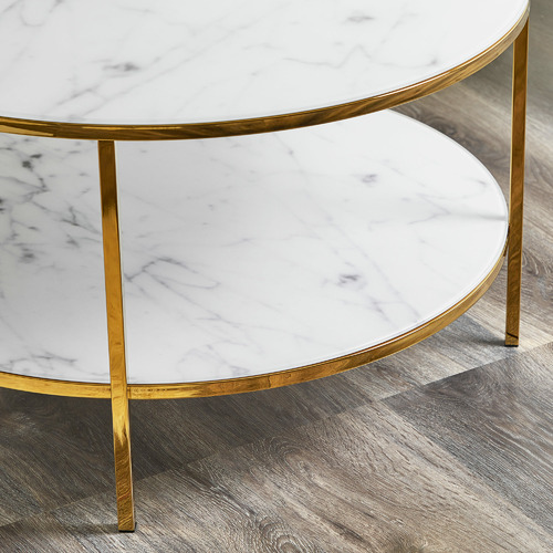Maddison Lane White Boyd Round Coffee Table | Temple & Webster