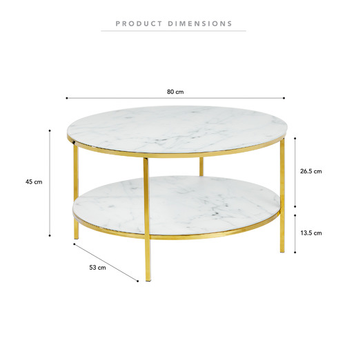 Maddison Lane White Boyd Round Coffee Table | Temple & Webster