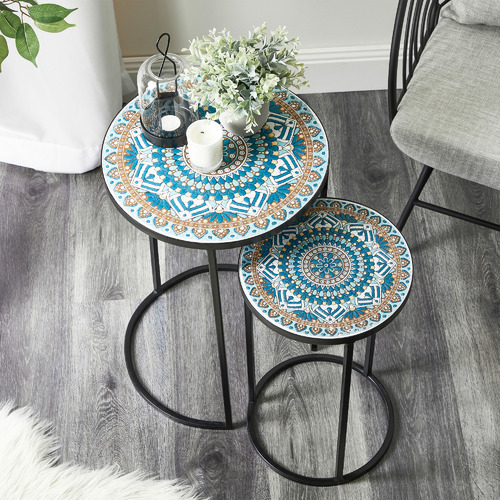 2 Piece Humira Mosaic Outdoor Side Table Set
