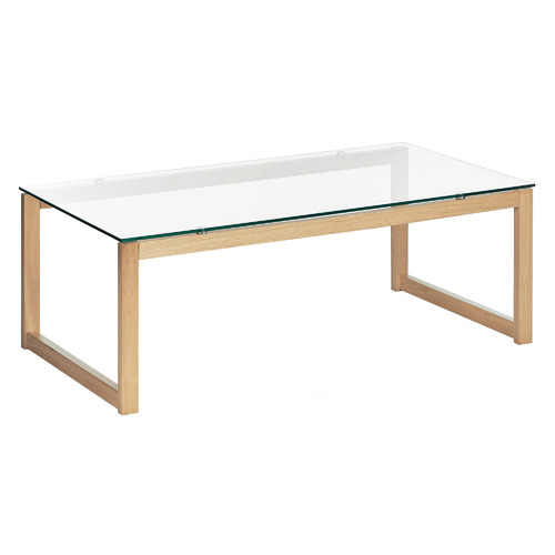 pine and glass coffee table