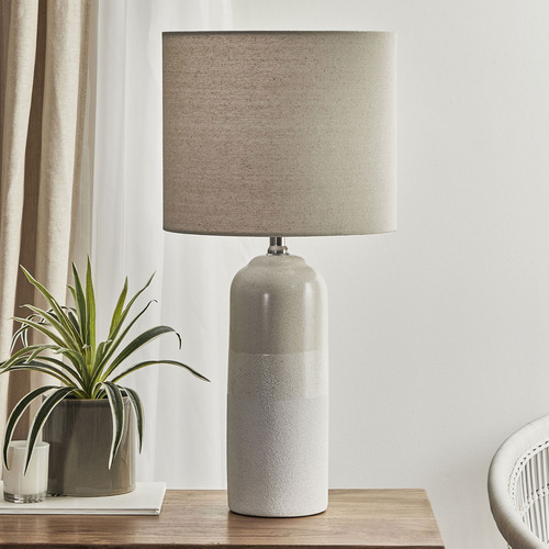 white company concrete lamp