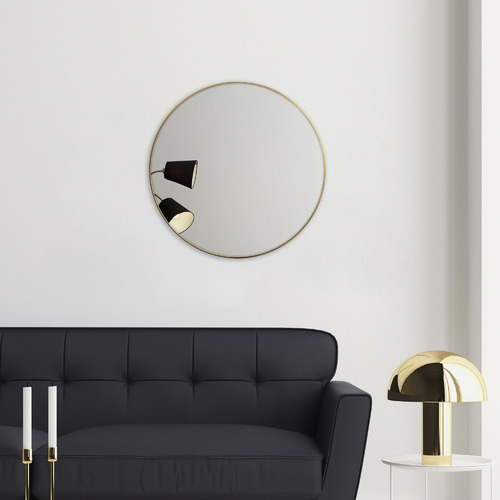 Maddison Lane Linda Round Stainless Steel Wall Mirror | Temple & Webster