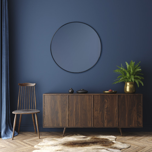 Linda Round Aluminium Wall Mirror