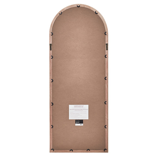 Emmy Arched Rattan Floor Mirror