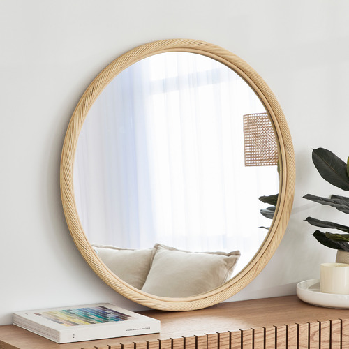 Maddison Lane Emmy Round Rattan Mirror | Temple & Webster