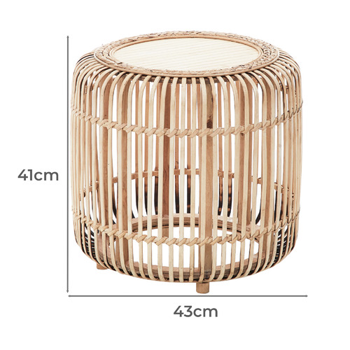 2 Piece Casper Bamboo & Rattan Coffee Tables Set