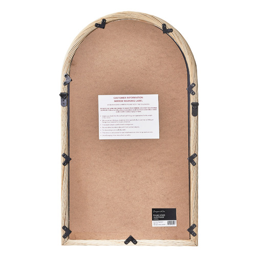 Maddison Lane Emmy Arched Rattan Mirror Temple & ster