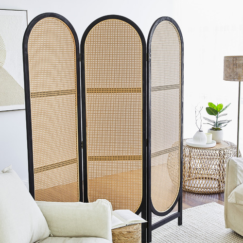 Maddison Lane Kojo 3 Panel Rattan Room Divider | Temple & Webster