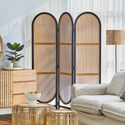 3 Panel Kojo Rattan Room Divider
