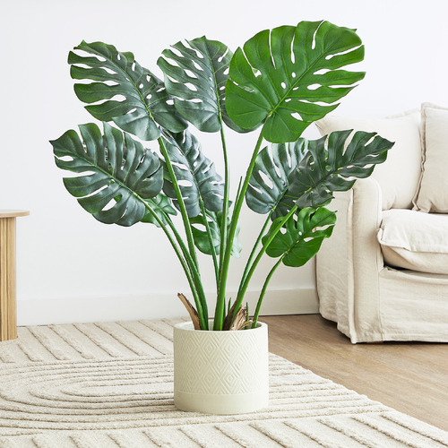 120cm Potted Faux Monstera Plant | Temple & Webster