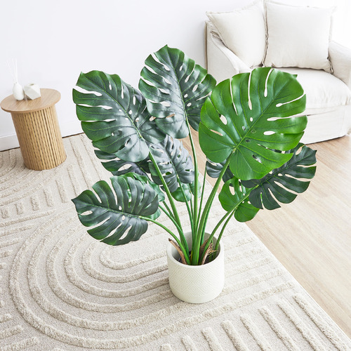 120cm Potted Faux Monstera Plant | Temple & Webster