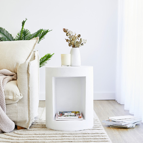 White Vernon Side Table