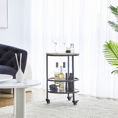 Saphirra Marble Bar Cart