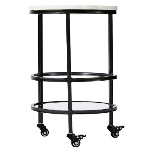 Saphirra Marble Bar Cart