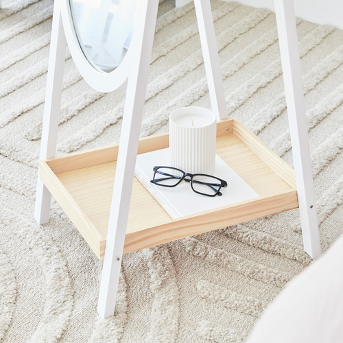 Lysandra Pine Wood Standing Mirror