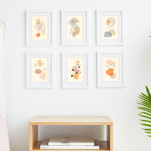 White Calla Wood Photo Frames