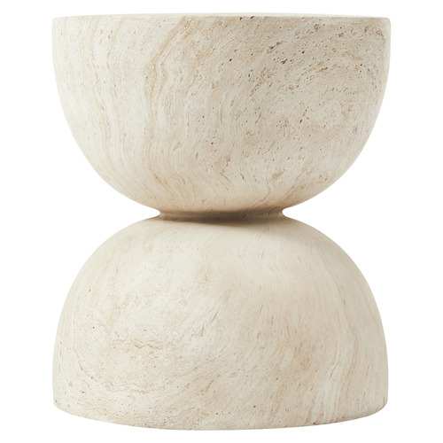Rosendal Travertine-Look Side Table